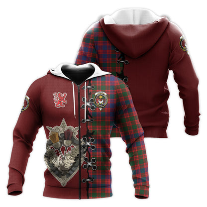 Printivon Maccoll Ancient Tartan Hoodie Lion Rampant And Celtic Thistle Style