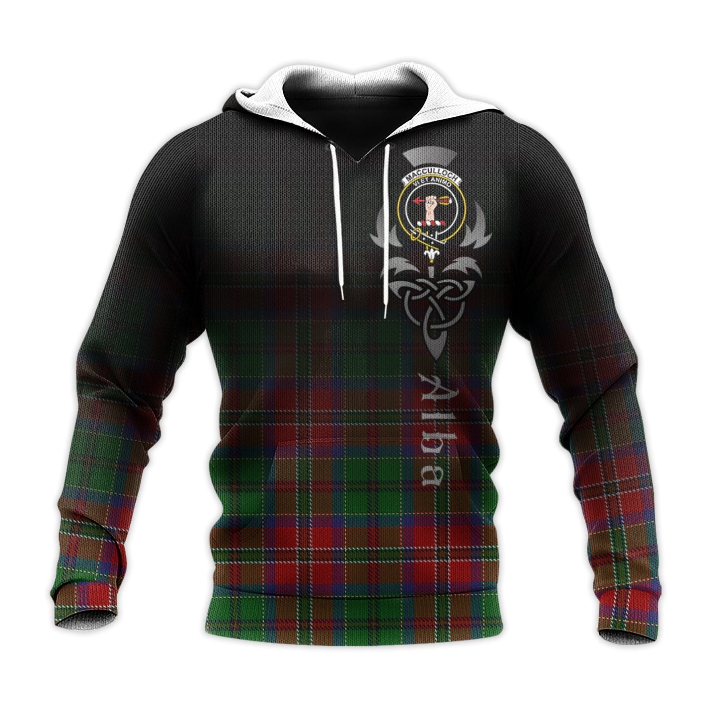 Printivon Macculloch Tartan Crest Alba Celtic Hoodie