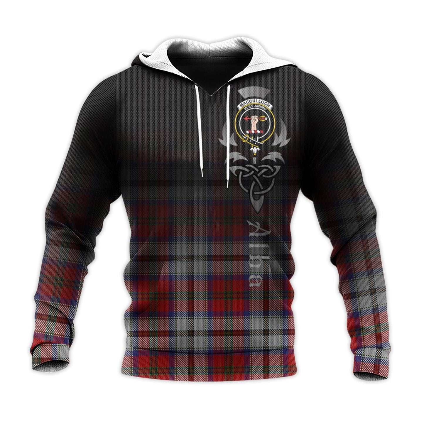 Printivon Macculloch Dress Tartan Crest Alba Celtic Hoodie