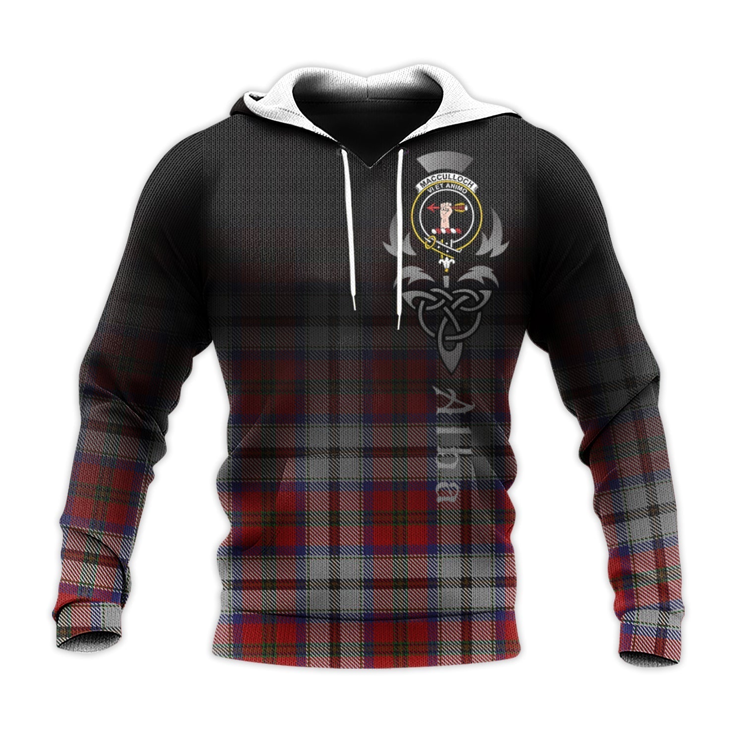 Printivon Macculloch Dress Tartan Crest Alba Celtic Hoodie