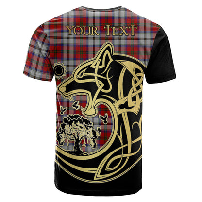 Printivon MacCulloch Dress Crest Celtic Wolf Tartan T Shirt Custom Your Text