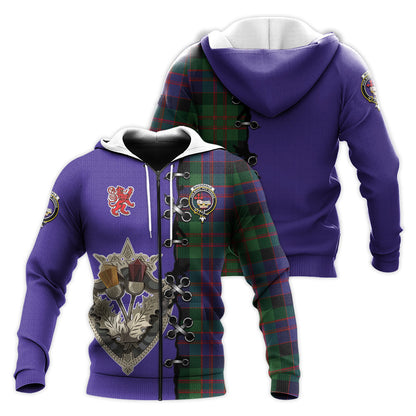 Printivon Macdonald Tartan Hoodie Lion Rampant And Celtic Thistle Style