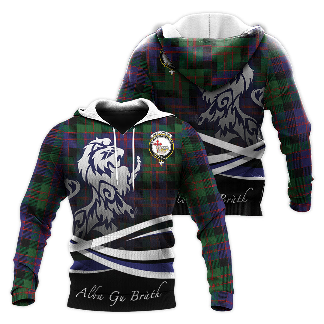 Printivon Macdonald Tartan Scottish Lion Hoodie