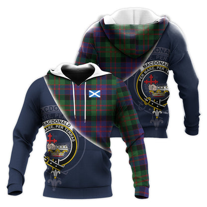 Printivon Macdonald Tartan Scottish Crest Hoodie