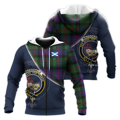 Printivon Macdonald Tartan Scottish Crest Hoodie