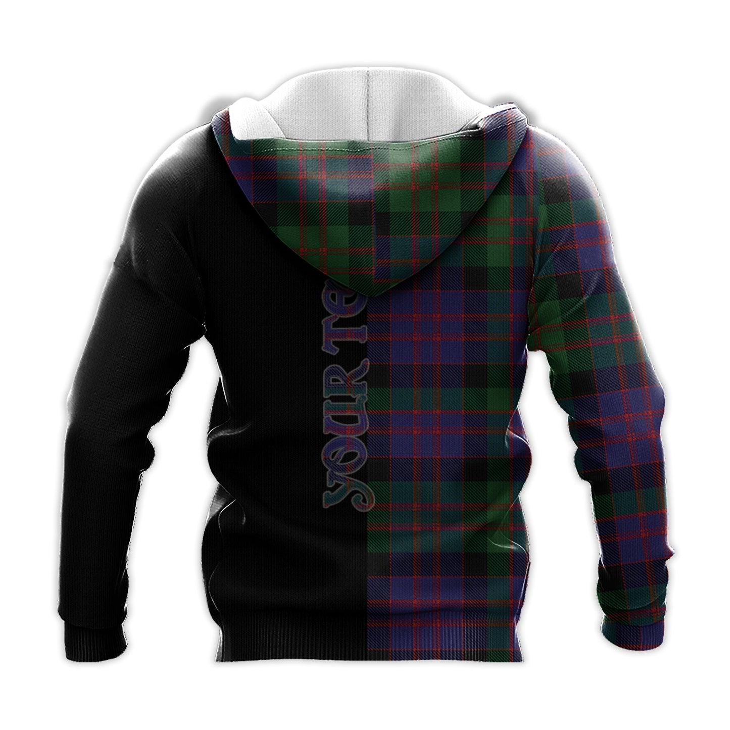 Printivon Macdonald Tartan Personalize Half Hoodie