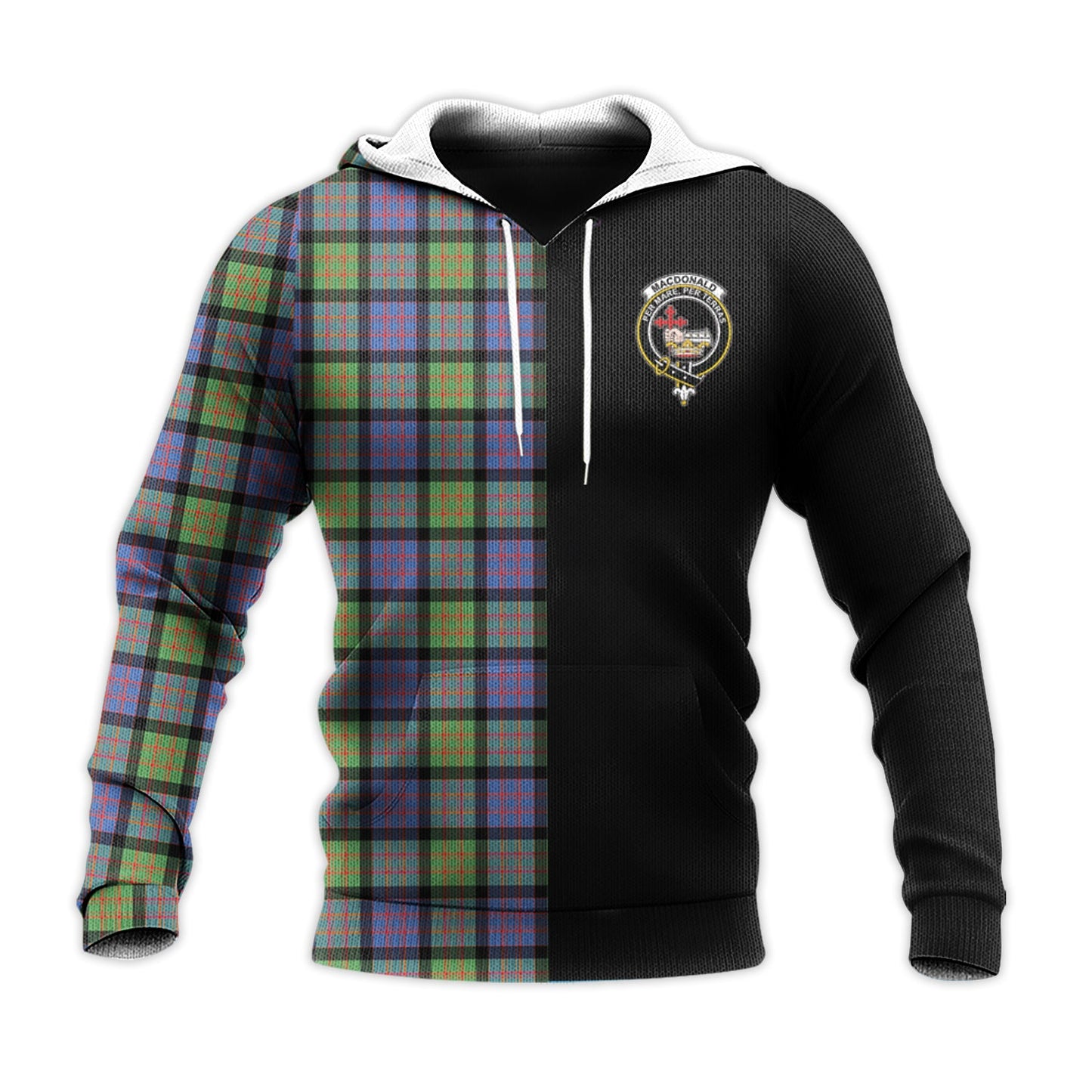 Printivon Macdonald Ancient Tartan Personalize Half Hoodie