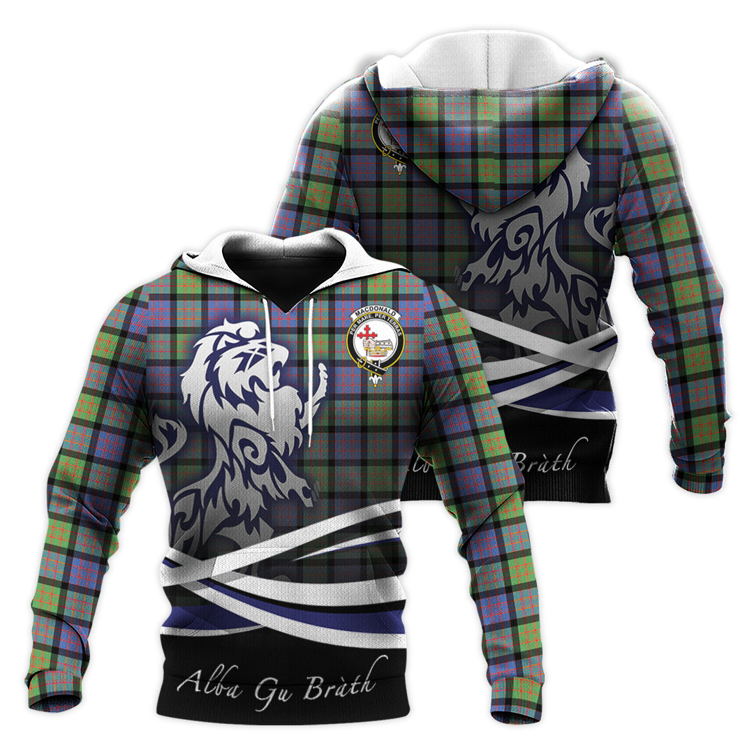 Printivon Macdonald Ancient Tartan Scottish Lion Hoodie