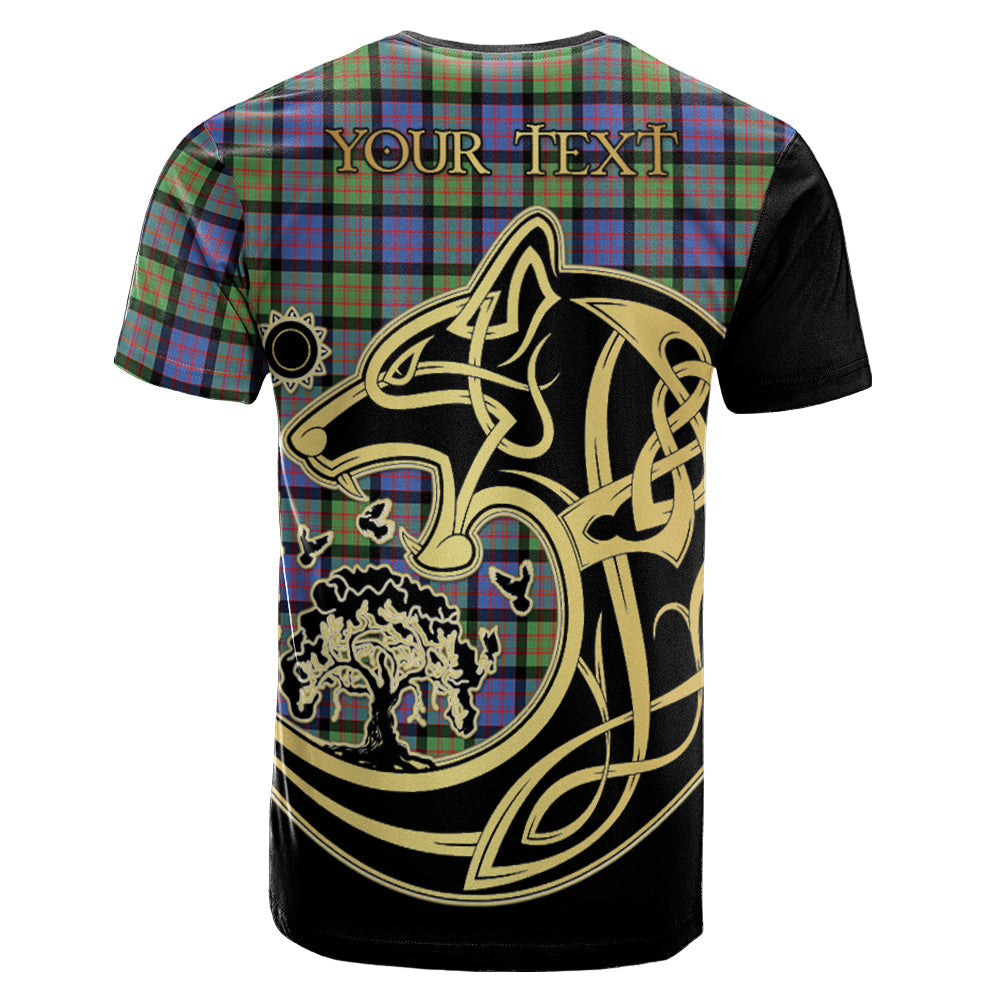 Printivon MacDonald Ancient Crest Celtic Wolf Tartan T Shirt Custom Your Text