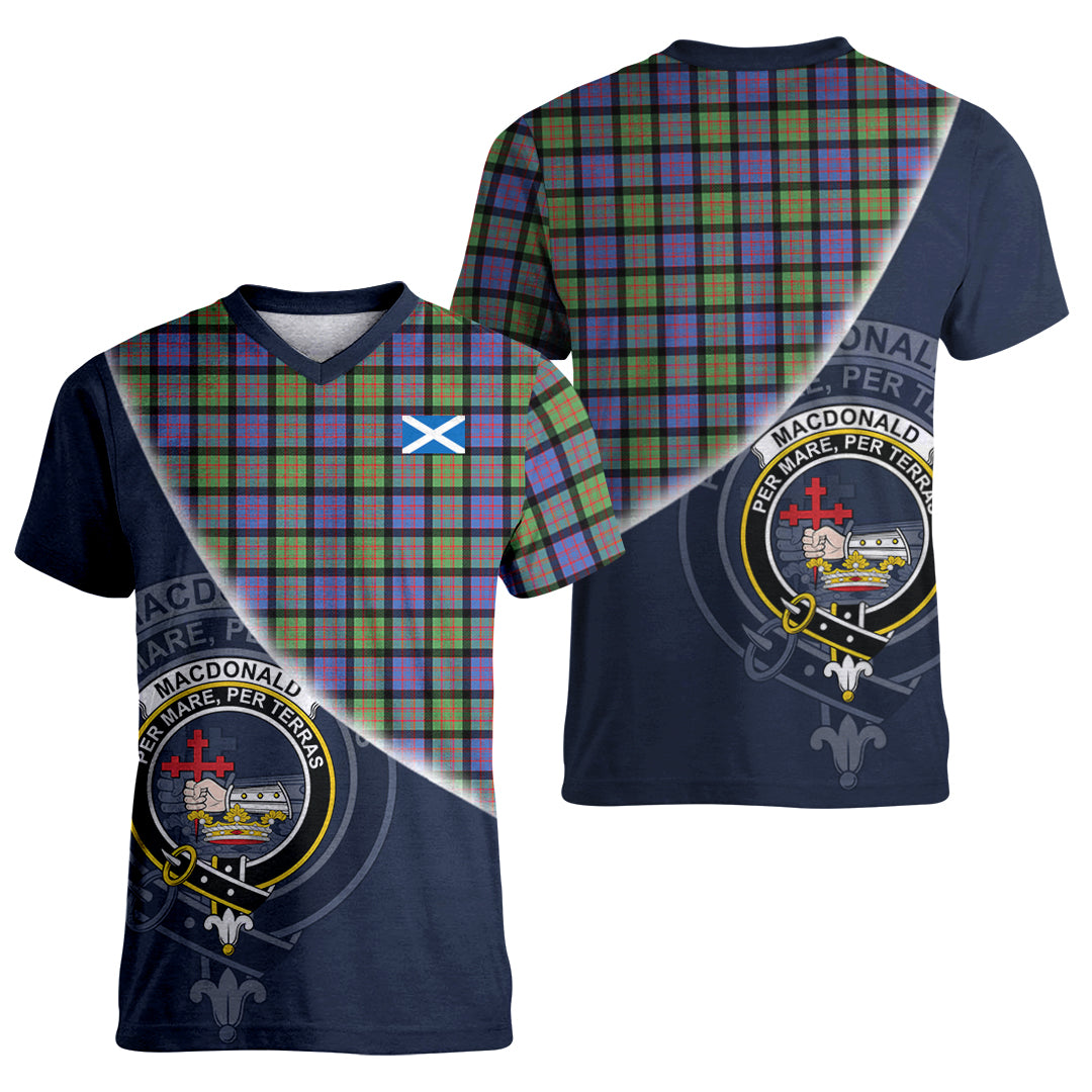 Printivon MacDonald Ancient Tartan Scottish Crest T Shirt