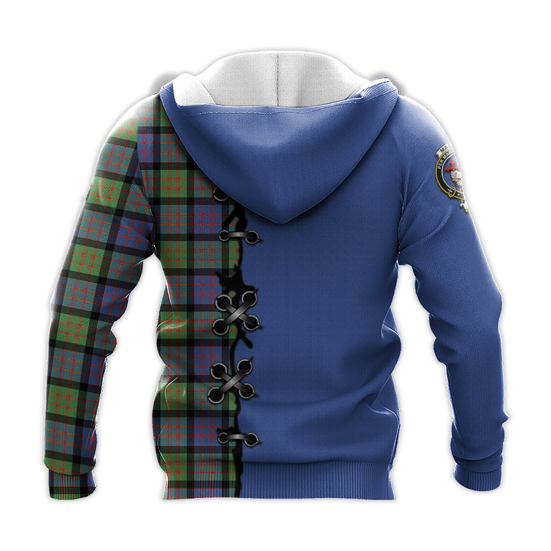 Printivon Macdonald Ancient Tartan Hoodie Lion Rampant And Celtic Thistle Style