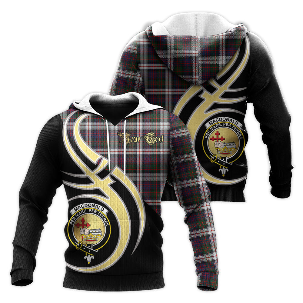 Printivon Macdonald Dress Clan Believe In Me Crest Tartan Knitted Hoodie Custom Your Text