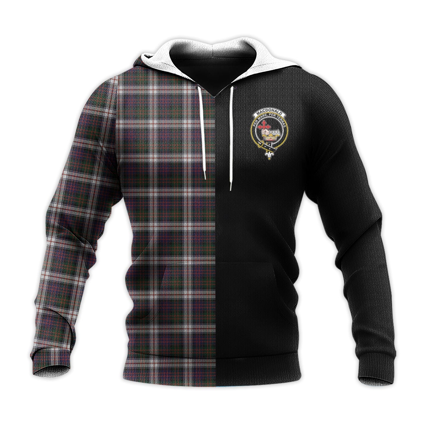 Printivon Macdonald Dress Tartan Personalize Half Hoodie