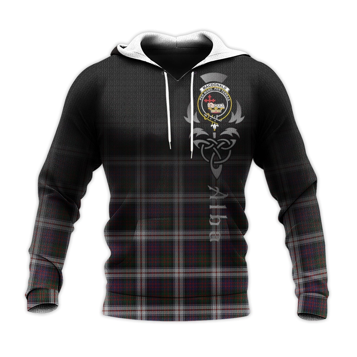 Printivon Macdonald Dress Tartan Crest Alba Celtic Hoodie