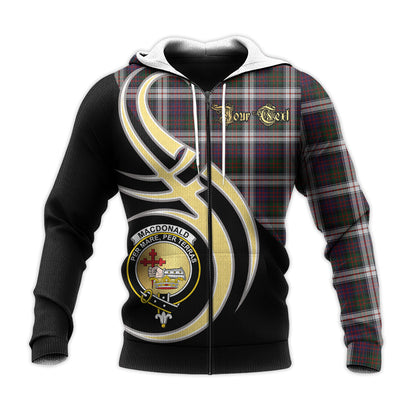 Printivon Macdonald Dress Clan Believe In Me Crest Tartan Knitted Hoodie Custom Your Text