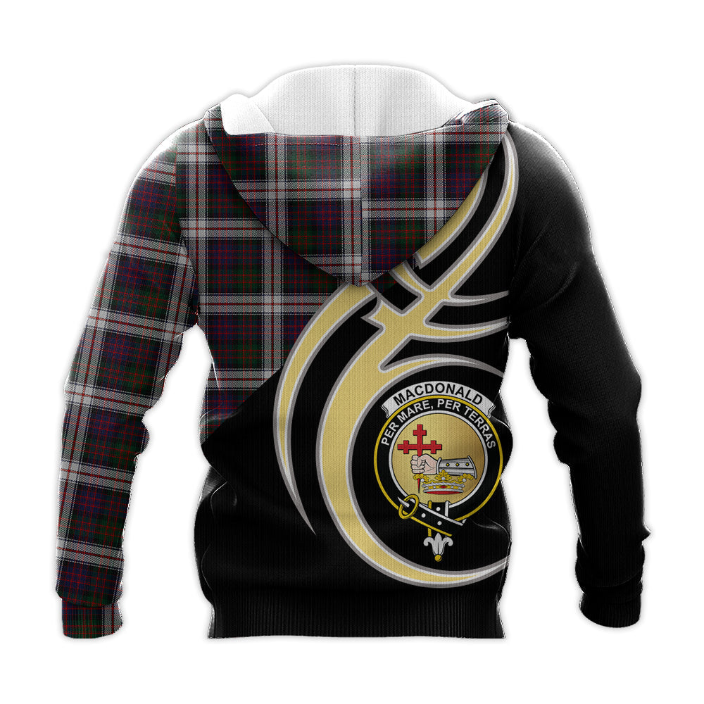 Printivon Macdonald Dress Clan Believe In Me Crest Tartan Knitted Hoodie Custom Your Text