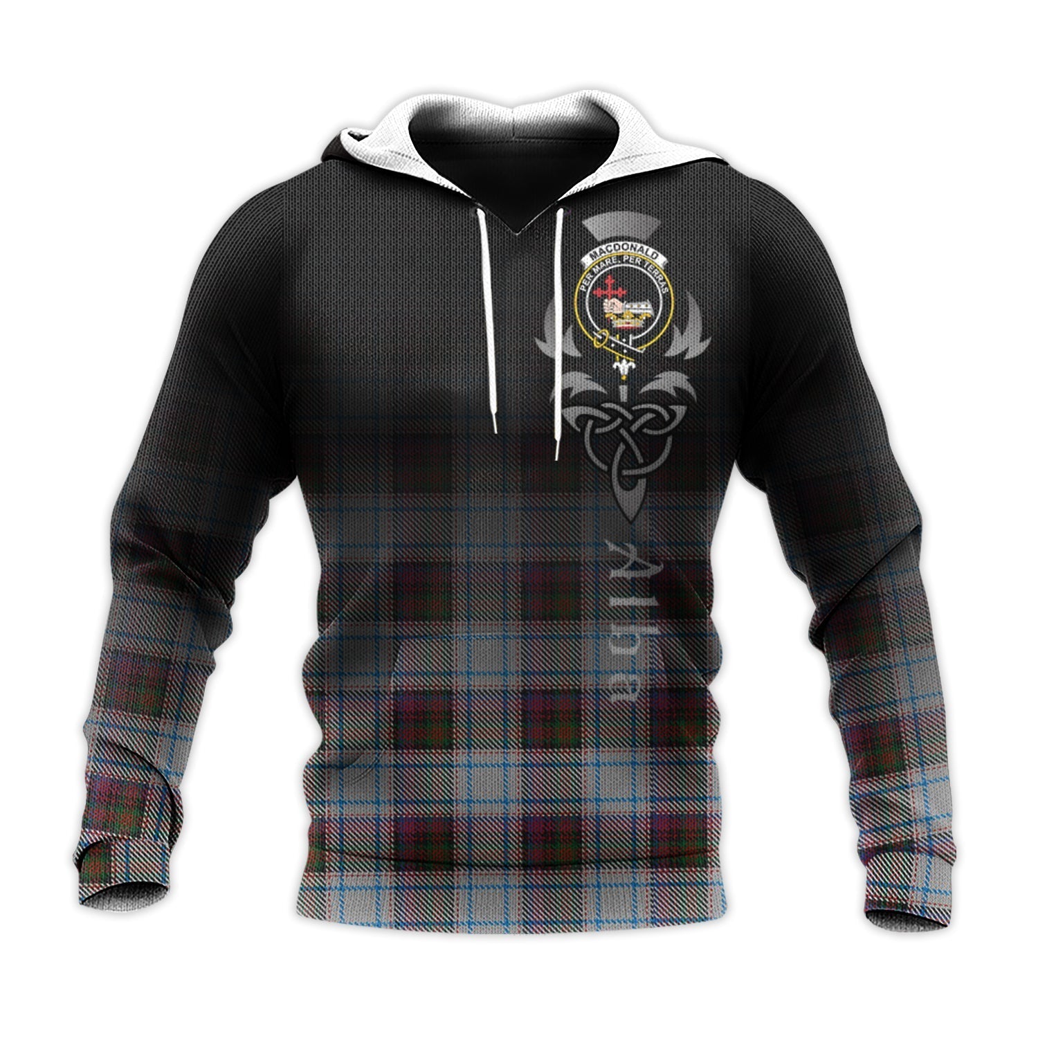 Printivon Macdonald Dress Ancient Tartan Crest Alba Celtic Hoodie