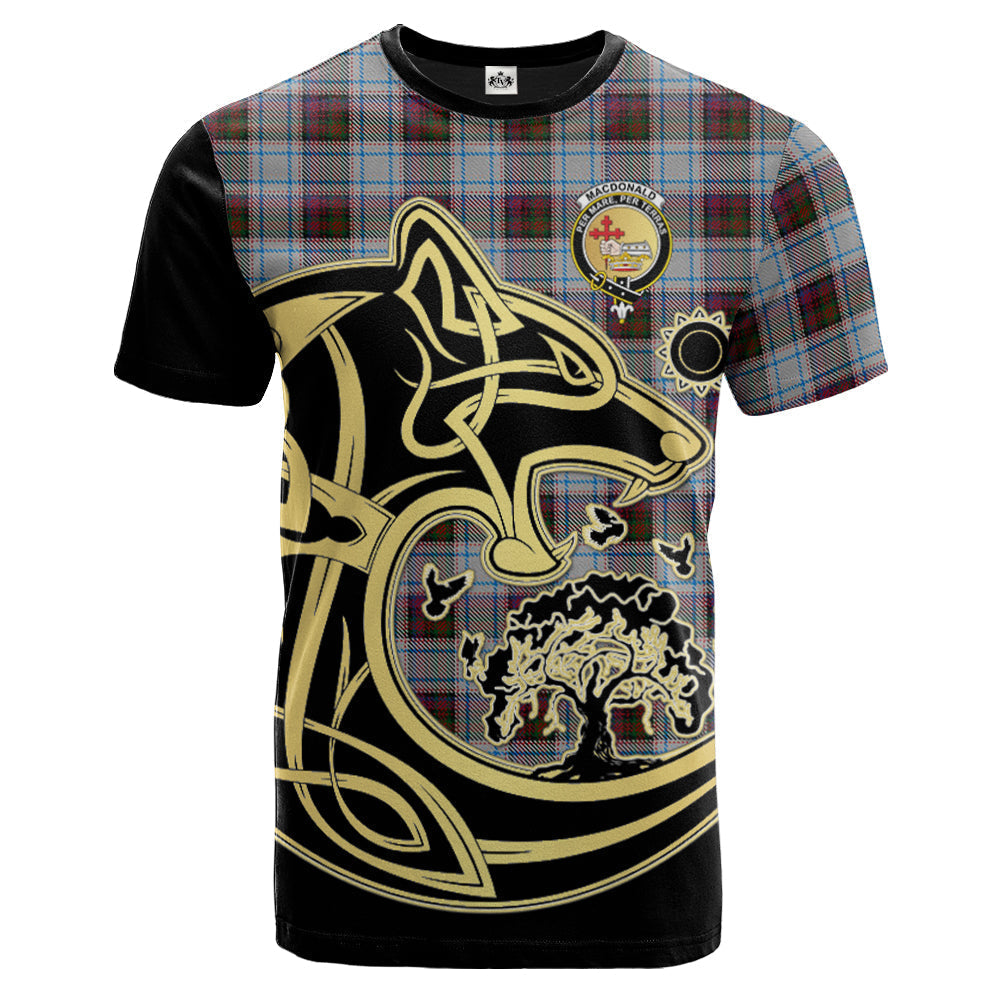 Printivon MacDonald Dress Ancient Crest Celtic Wolf Tartan T Shirt Custom Your Text