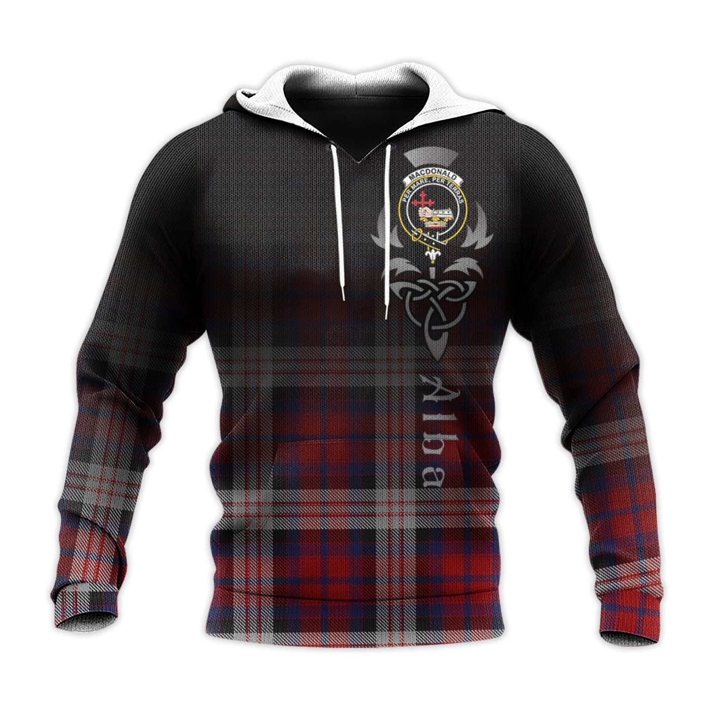 Printivon Macdonald Dress Irish Tartan Crest Alba Celtic Hoodie