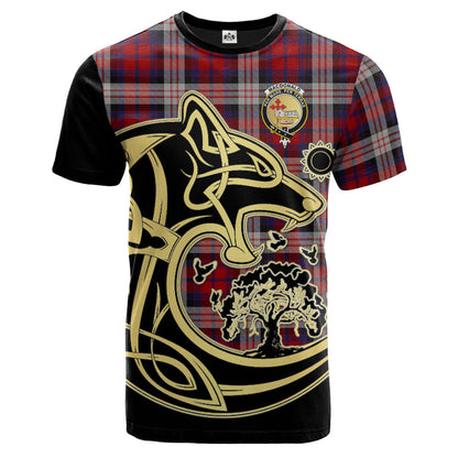 Printivon MacDonald Dress Irish Crest Celtic Wolf Tartan T Shirt Custom Your Text