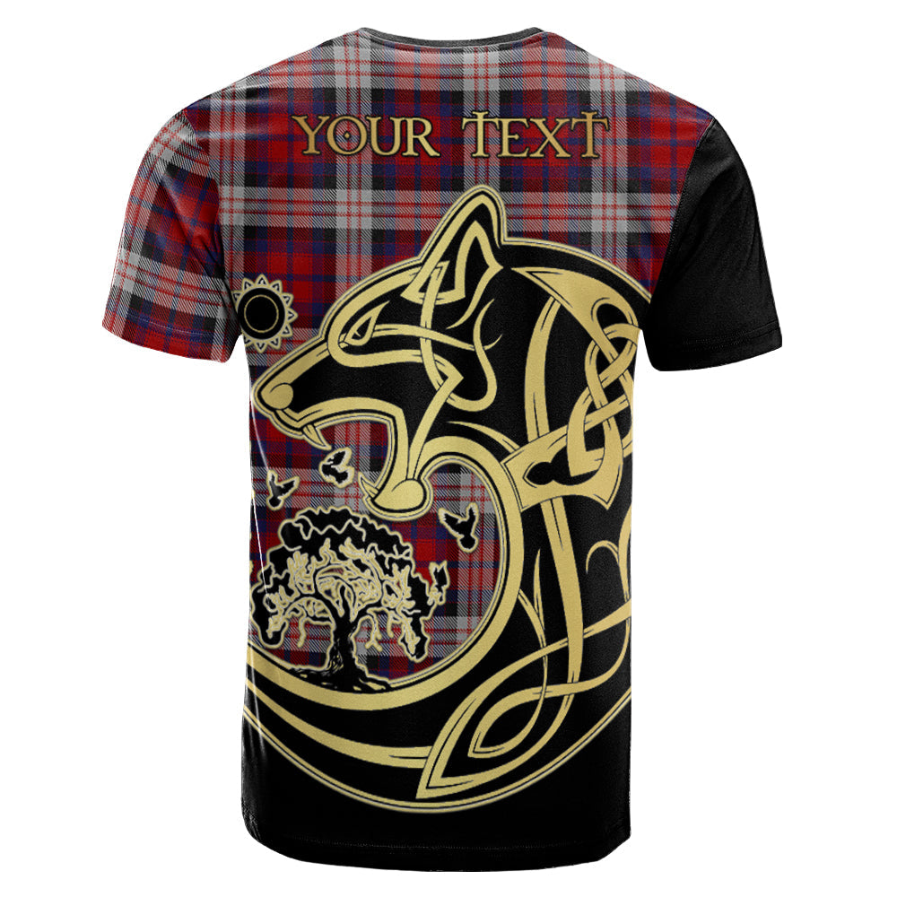 Printivon MacDonald Dress Irish Crest Celtic Wolf Tartan T Shirt Custom Your Text