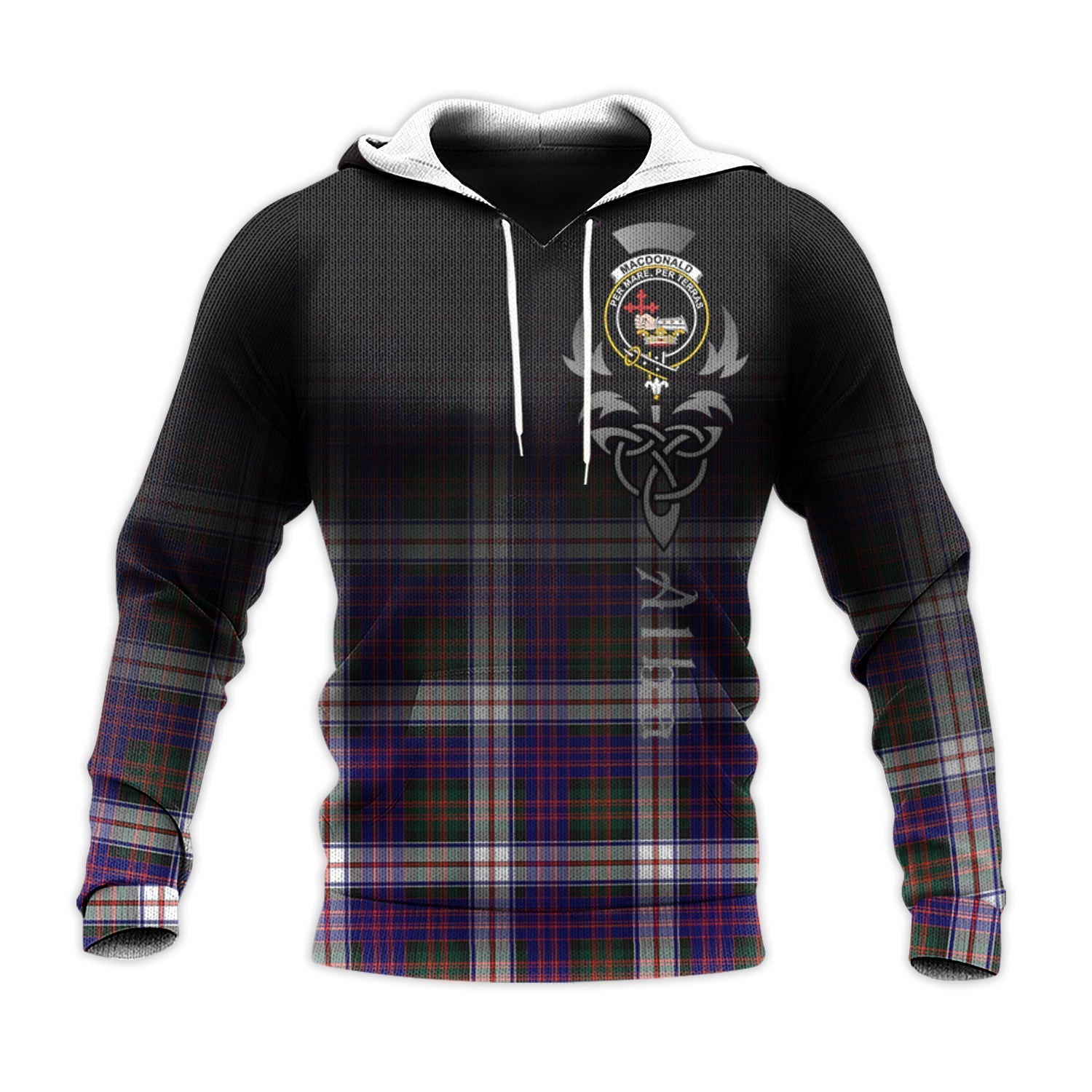 Printivon Macdonald Dress Modern Tartan Crest Alba Celtic Hoodie