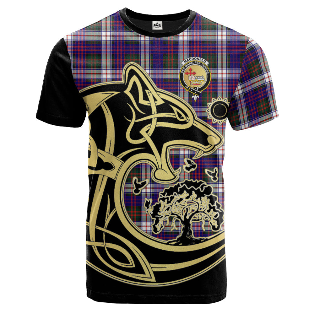 Printivon MacDonald Dress Modern Crest Celtic Wolf Tartan T Shirt Custom Your Text