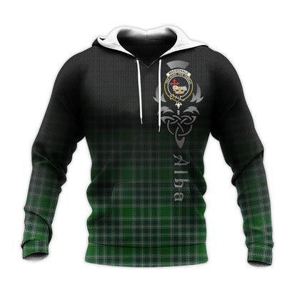 Printivon Macdonald, Lord Of The Isles Hunting Tartan Crest Alba Celtic Hoodie