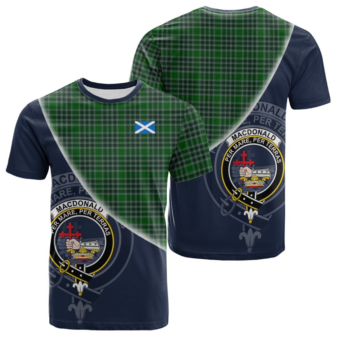 Printivon MacDonald Lord of the Isles Hunting Tartan Scottish Crest T Shirt
