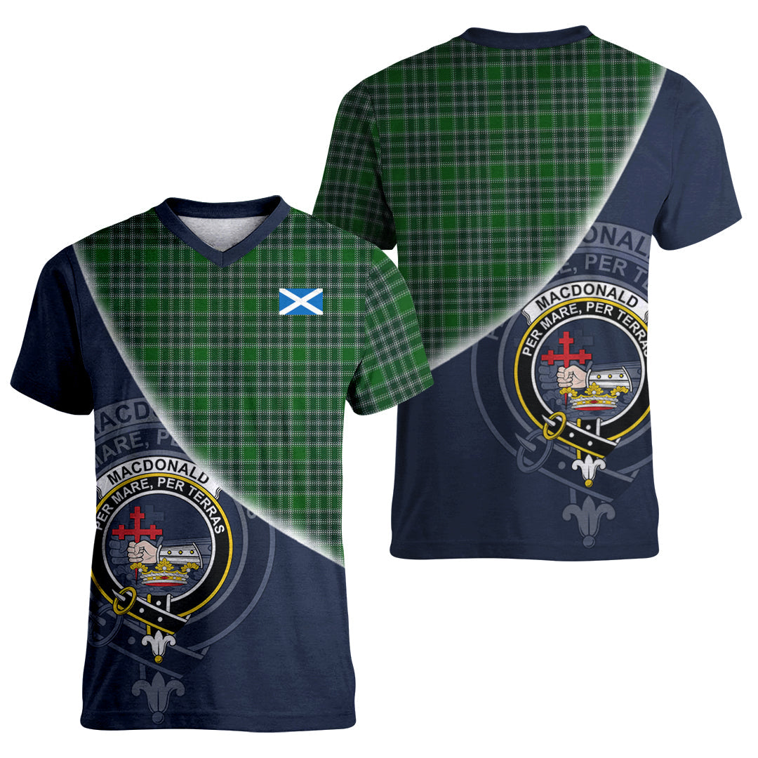 Printivon MacDonald Lord of the Isles Hunting Tartan Scottish Crest T Shirt