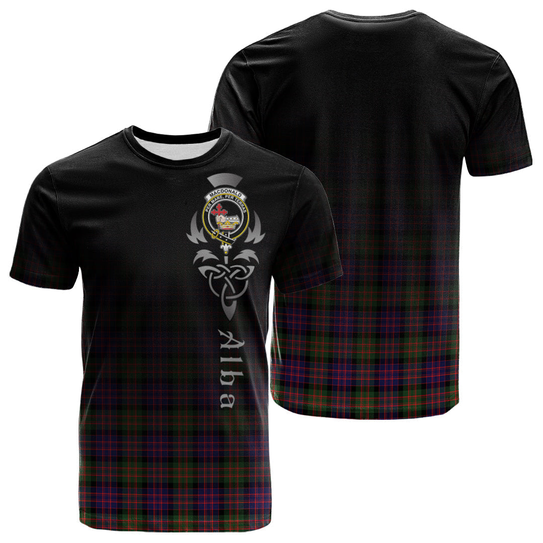 Printivon MacDonald Modern Tartan Crest Alba Celtic T Shirt