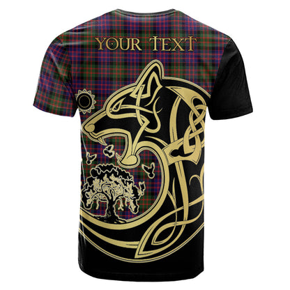 Printivon MacDonald Modern Crest Celtic Wolf Tartan T Shirt Custom Your Text