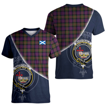 Printivon MacDonald Modern Tartan Scottish Crest T Shirt