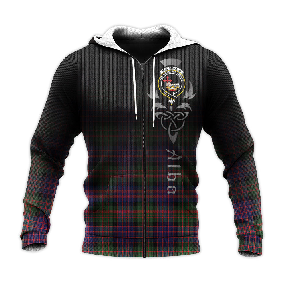 Printivon Macdonald Modern Tartan Crest Alba Celtic Hoodie