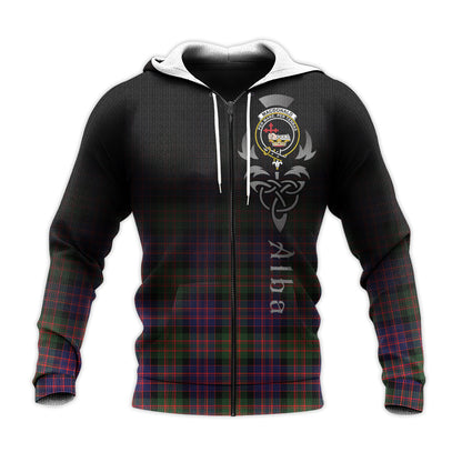 Printivon Macdonald Modern Tartan Crest Alba Celtic Hoodie