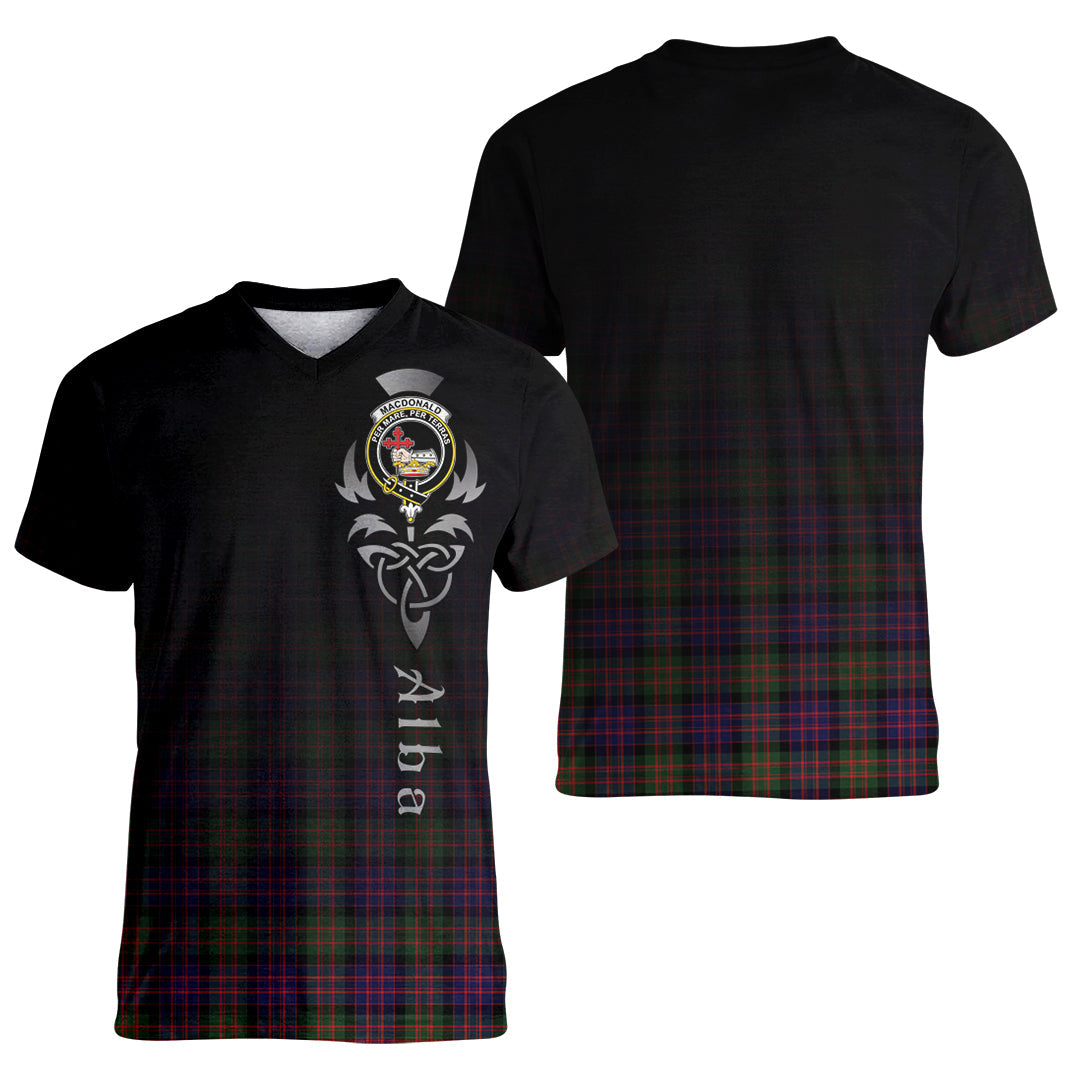 Printivon MacDonald Modern Tartan Crest Alba Celtic T Shirt