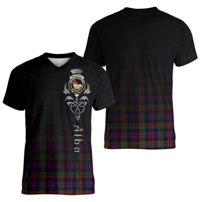 Printivon MacDonald Modern Tartan Crest Alba Celtic T Shirt