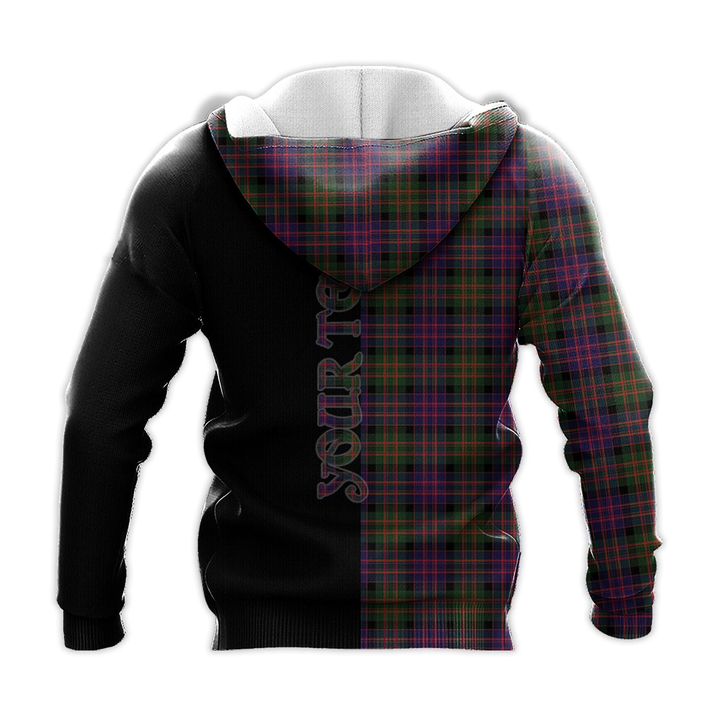 Printivon Macdonald Modern Tartan Personalize Half Hoodie