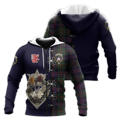Printivon Macdonald Of Clanranald Tartan Hoodie Lion Rampant And Celtic Thistle Style