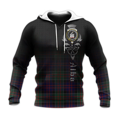 Printivon Macdonald Of Clanranald Tartan Crest Alba Celtic Hoodie