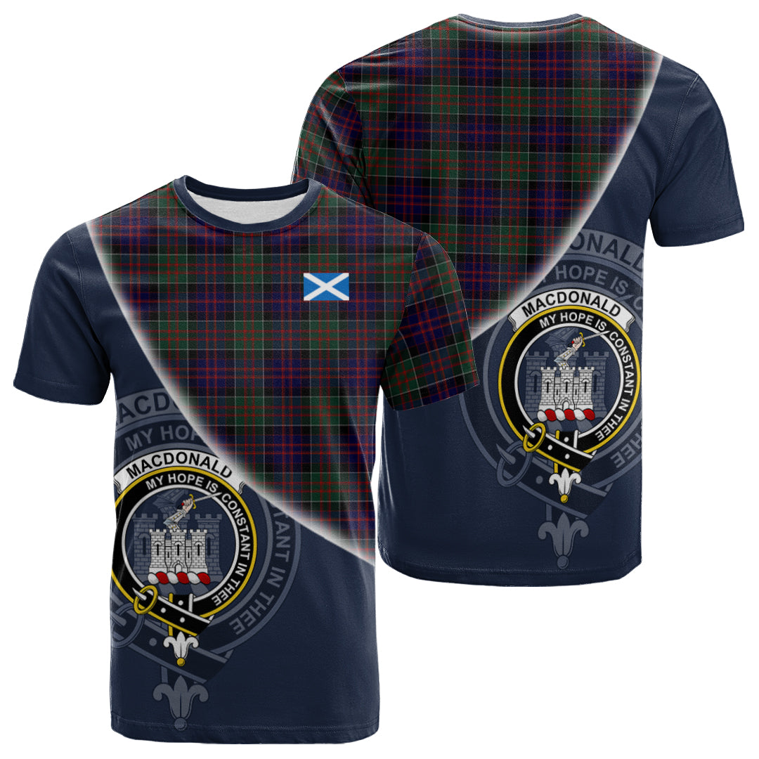 Printivon MacDonald of Clanranald Tartan Scottish Crest T Shirt