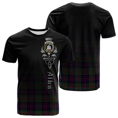 Printivon MacDonald of Clanranald Tartan Crest Alba Celtic T Shirt