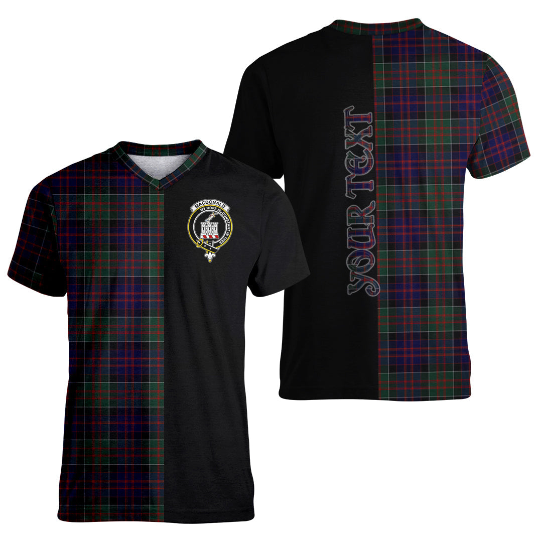 Printivon MacDonald of Clanranald Tartan Personalize Half T shirt