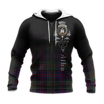 Printivon Macdonald Of Clanranald Tartan Crest Alba Celtic Hoodie