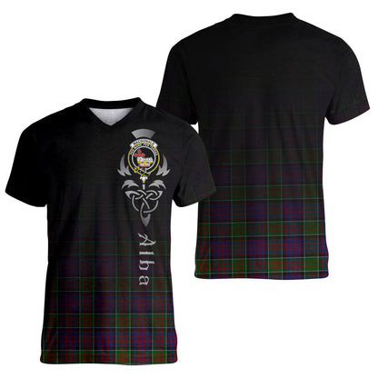 Printivon MacDonald of Clanranald Modern Tartan Crest Alba Celtic T Shirt