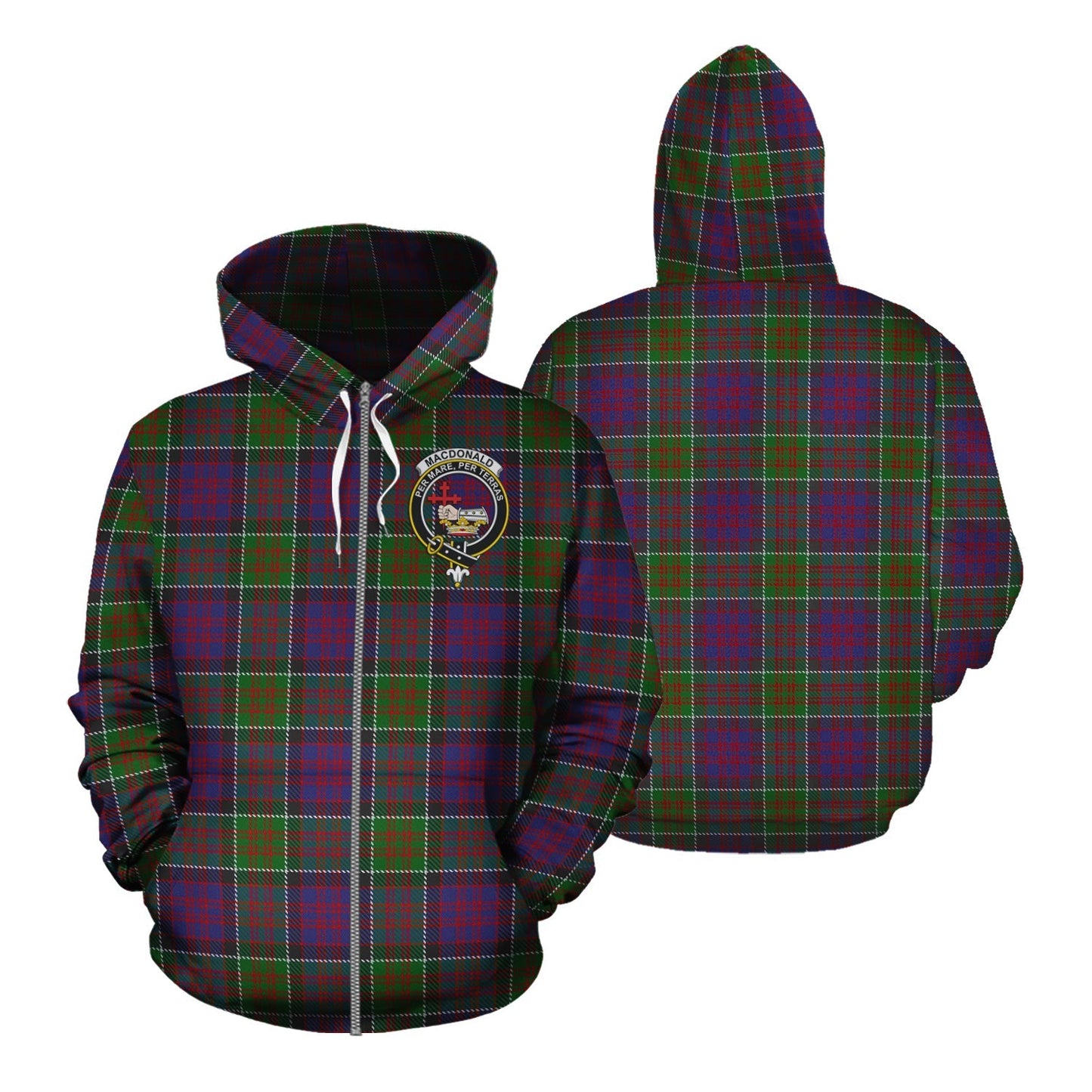 Printivon Macdonald Of Clanranald Modern Tartan Hoodie