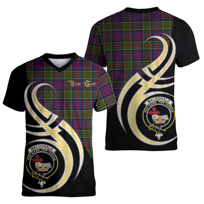 Printivon MacDonald of Clanranald Modern Tartan Crest Believe In Me T Shirt