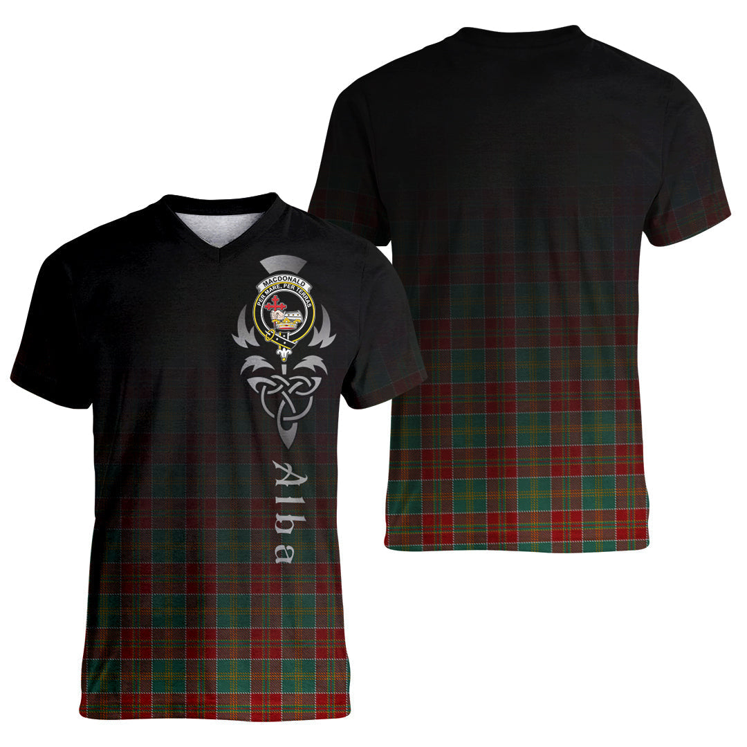 Printivon MacDonald of Kingsburgh Tartan Crest Alba Celtic T Shirt
