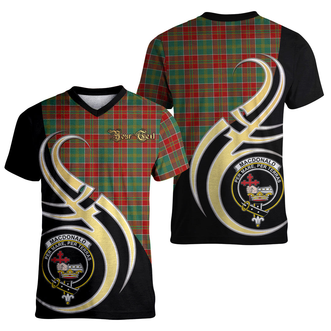Printivon MacDonald of Kingsburgh Tartan Crest Believe In Me T Shirt