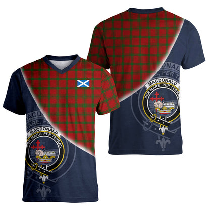 Printivon MacDonald of Sleat Tartan Scottish Crest T Shirt